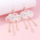 Aihua Acrylic Rain Clouds Earrings Long Tassel Rain Star Pendant Earrings Handmade Cute Cloud Earrings New In Jewelry Gifts