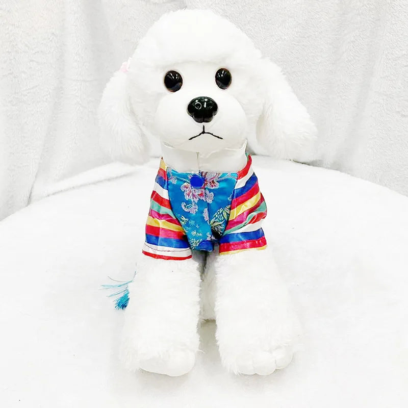 New Fashions Traditional Embroidery Hanbok Style Pet Dogs Girl Dress Jumpsuit Jacket For Boy Couple Clothing