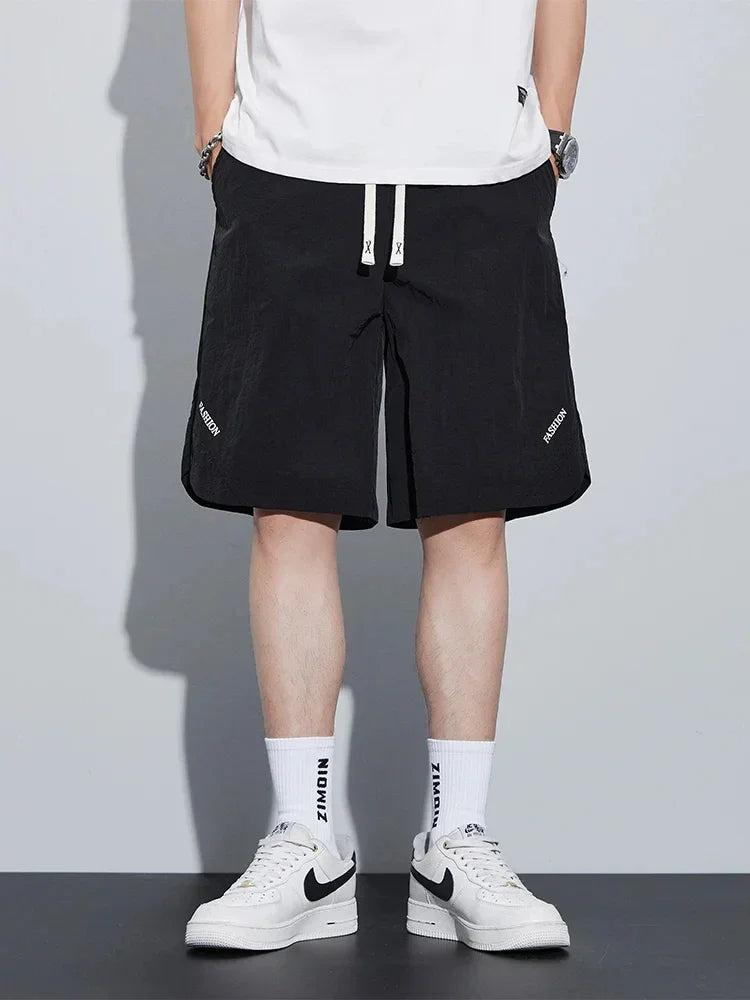2024 New Summer Men's Shorts Sportswear Light&Thin Quick Dry Nylon Loose Sweat Short Pants Big Size Gym Casual Shorts 8XL
