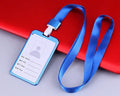 Women Men Bank Credit Card ID Holder Aluminium Alloy Business Card Case Work Card Badge Lanyard Holder Protector Cover