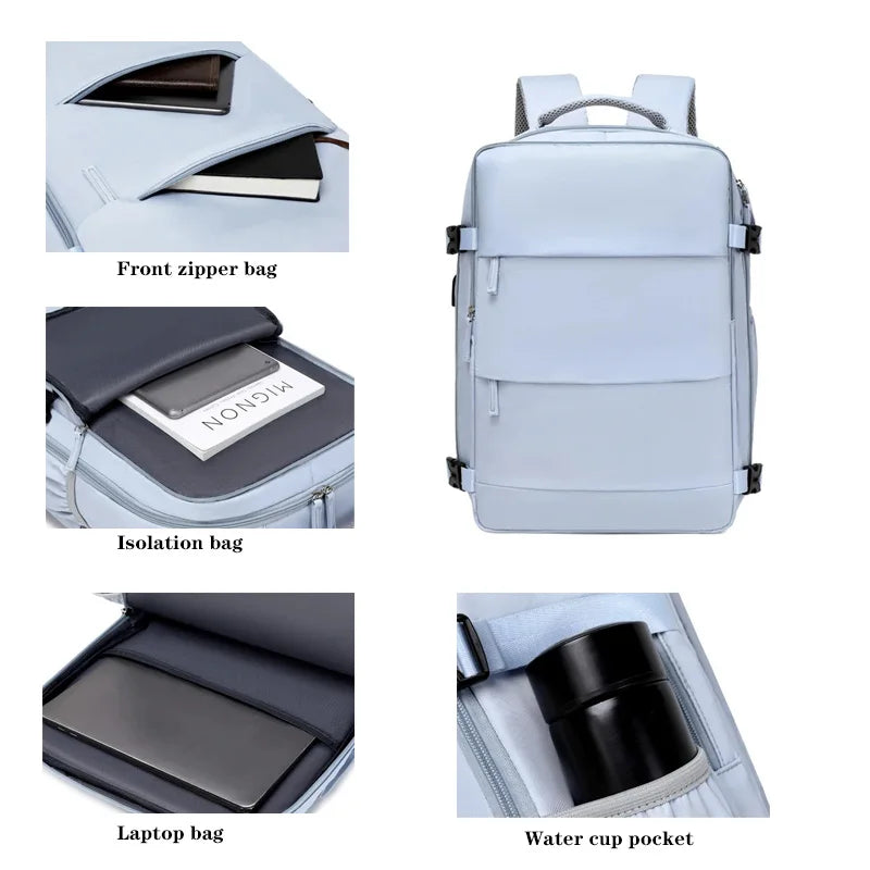 Women's Backpack Travel Suitcase Cabin Bag Aircraft Ryanair 40x20x25 Airplane Travel Bag Men Laotop Backpack Wizzair Carry On