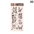 1Sheet Waterproof Temporary Tattoo Sticker 3D Butterfly Theme Fake Tattoo for Women Body Leg Arm Art