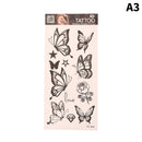 1Sheet Waterproof Temporary Tattoo Sticker 3D Butterfly Theme Fake Tattoo for Women Body Leg Arm Art
