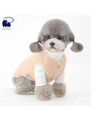 Dog Teddy Clouds Cotton Vest Fall and Winter Fleece Lined Padded Warm Keeping Bichon Pomeranian Yorkshire Pet Puppy Cotton-Padded Clothes
