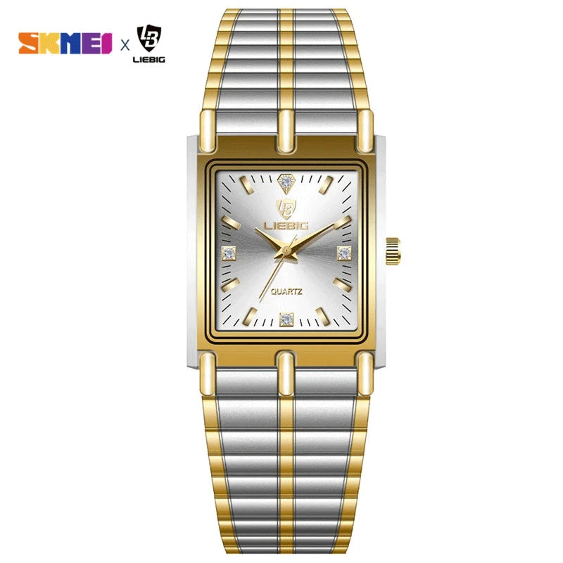 2022 Luxury Gold Steel Bracelet Wristwatches Female Male Clock Golden Quartz Watch For Men Women Watches relogio masculino L1018