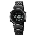 SKMEI 2139 Steel Muslim Azan Digital Watch Mens Back Light Waterproof  Wristwatch Prayer Qibla Compass Alarm Clock watch 1861