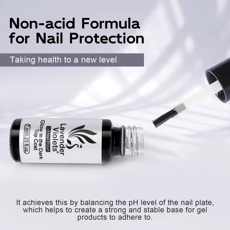 7ml Glow in the Dark Top Coat, Luminous Effect Functional Soak Off Gel Nail Polish Easy to Apply for Starter Salon Nail Manicure