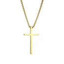 Hip hop minimalist versatile accessory, large cross pendant, stainless steel necklace