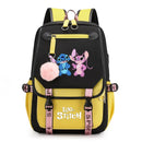 Disney Lilo Stitch Backpacks Teenager USB Charging Laptop Backpack Women Men Rucksack Travel Bag Mochila