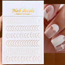 1 Pc Nail Strip Stickers Black/Gold/Rose Gold/Silver Metal Strip Tape Nail Art Adhesive DIY Foil Tips Nail Sticker Decals NK11