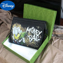 MINISO Disney Donald Duck Handbag Graffiti Clutch Bag Men and Women Pu Wallet Bag 2023 New Coin Purse