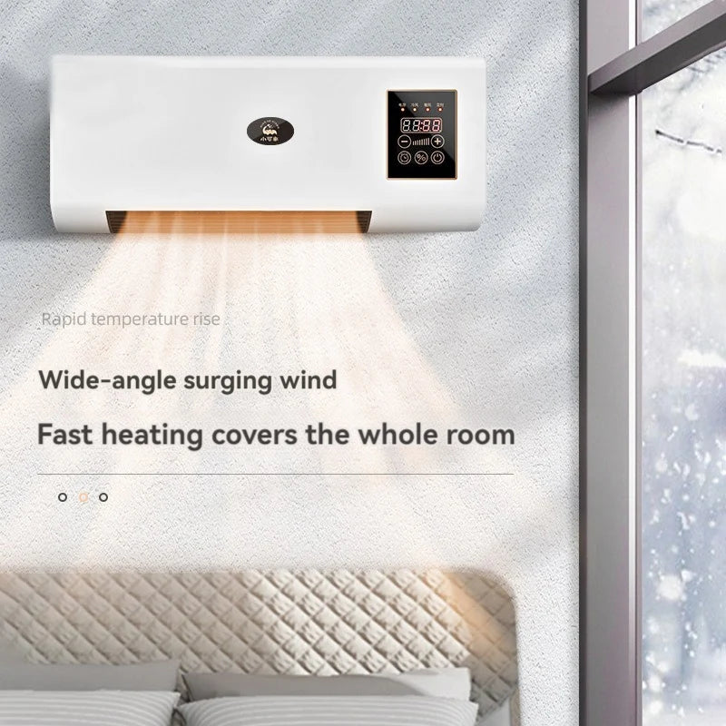 Dual use mobile small air conditioner, hot air blower, bathroom heater, household bedroom wall mounted electric heater, and heat