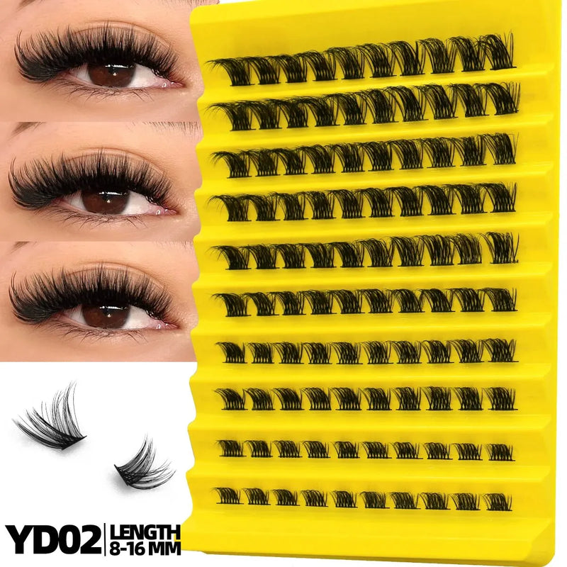 Cluster Lashes Mixed Tray Individual Eyelashes 3D Volume Eye Lashes Soft Natural Lashes Makeup Tools