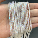 Purple Gem Beads Small Round Faceted Crystal Stone Beads Amethysts Crystal Mica Loose Beads For Jewelry Making DIY Necklace 15"