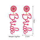 Pendientes largos con diseño de letras, nuevos y románticos, de moda, para mujer, de lujo, para novias, bodas y fiestas.