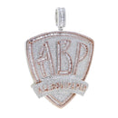 New Iced Out Bling CZ Letter Cross Pendant Necklace Various Design 5A Zircon Two Tone Color Badge Charm Men's Hip Hop Jewelry