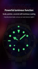 OLEVS Men Automatic Watch Luxury Diving Watch Waterproof Luminous Stainless steel Business Mechanical Watch for Men reloj hombre