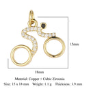 Fashion Cat Horseshoe Copper CZ Cycling Charm Wholesale Bear Butterfly Racket Pendant For Bracelet Necklace Making