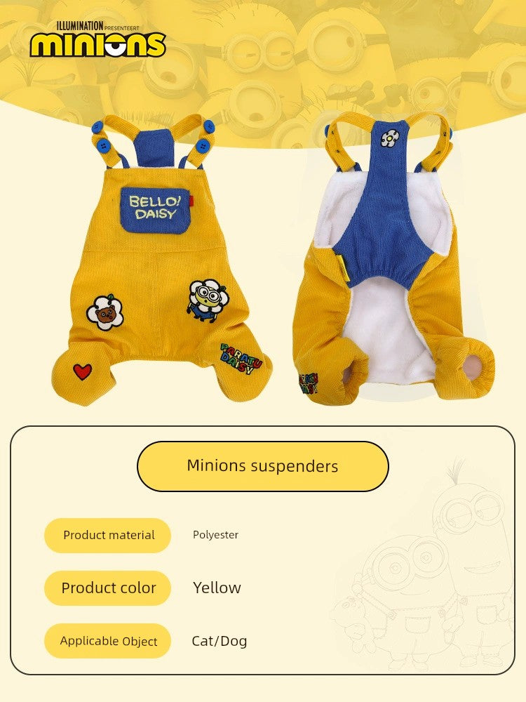 Hoopet Autumn and Winter Clothing Bichon Dog Heattech Suspenders