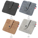 New Men Thin Card Wallets Slim ID Credit Card Holder Name Engraved Short Male Wallet High Quality PU Leather Small Men Purse