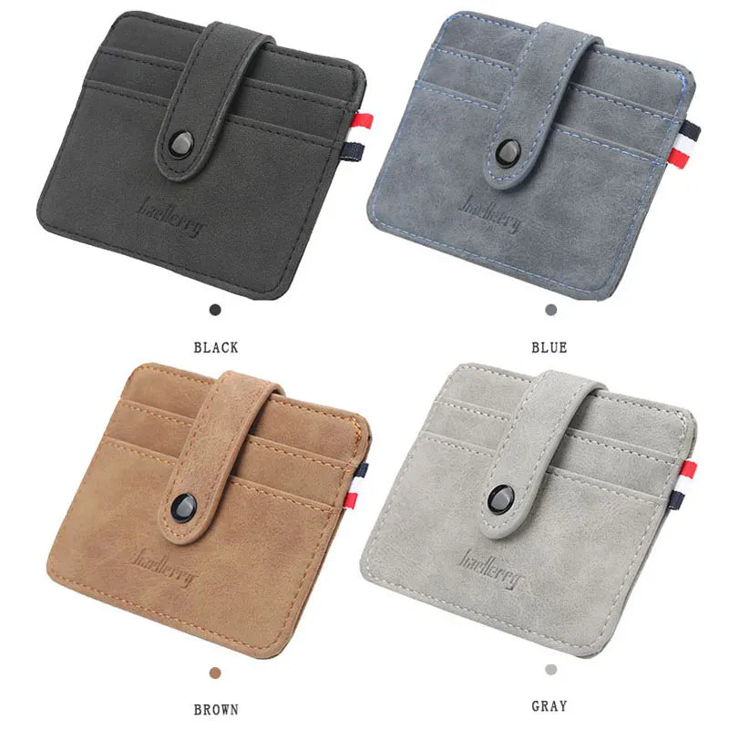 New Men Thin Card Wallets Slim ID Credit Card Holder Name Engraved Short Male Wallet High Quality PU Leather Small Men Purse