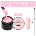 2/3pcs Extension Nail Polish Set Clear White Pink Gold Foil Glitter Quick Builder Gel Uv Led Nail Glue Nail Tips Extension Kit