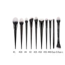 7/11pcs K Makeup brushes Powder Contour Foundation Make up brush Flame Blusher Eyeshadow Detail Eye Crease Plastic Handle synthe