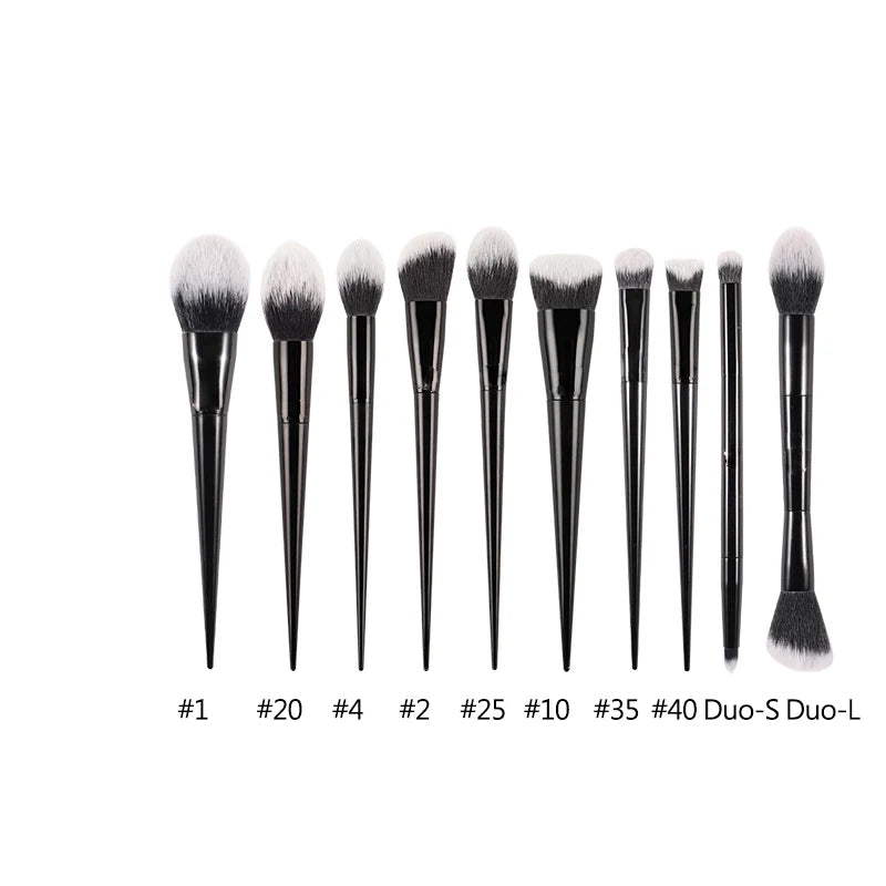 7/11pcs K Makeup brushes Powder Contour Foundation Make up brush Flame Blusher Eyeshadow Detail Eye Crease Plastic Handle synthe