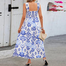 Summer Holiday Dress Women Casual Sleeveless A-Line Party Long Dress Boho Casual Sleeveless Party Dress 2024