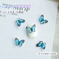 30PCS 3D Acrylic Butterfly Nail Art Charms Parts Glitter Accessories For Manicure Decor Nails Decoratoin Supplies Material Tool