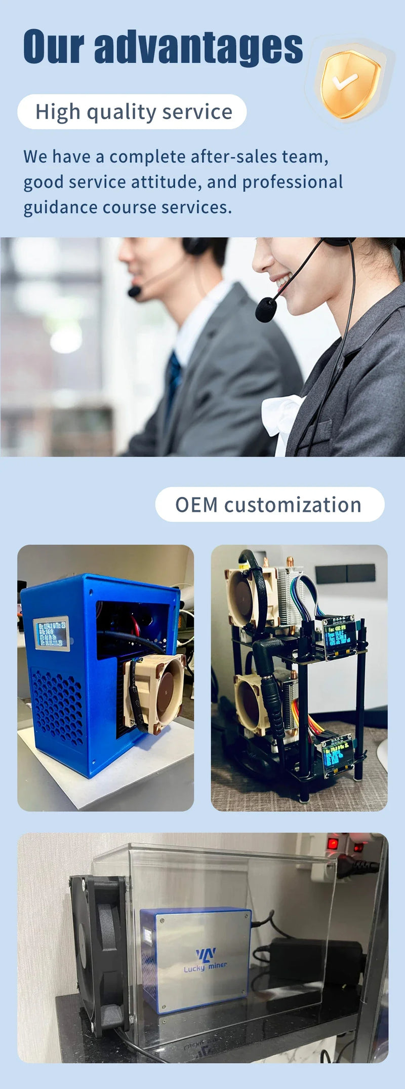 lucky miner lv08 Bitcoin miner crypto miner Solo miner BTC miner BCH BSV DGB WIFI 4TH/S SHA256 BM1366 Asic btc Mining Machine