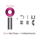 Secador de pelo Ion sin hojas Super Ionic 5 en 1 con difusor, secador de pelo profesional con ionización, secador eléctrico de aire caliente.