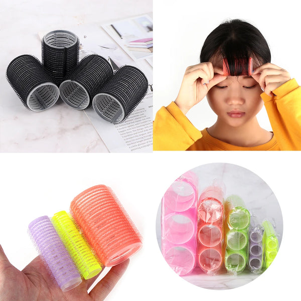 Multi Size Black Self Grip Hair Rollers Pro Salon Hairdressing Curlers Hair Design Sticky Cling Style For DIY Hair Styling