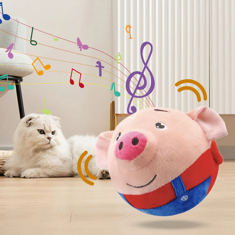 Electronic Pet Dog Toy Music Vibration Bouncing Jump Ball Toys Singing Talking Interactive Plush Doll Gifts for Dogs and Cats
