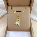 MEYRROYU 316L Stainless Steel Necklace Golden Butterfly Heart Cheetah Pendant Clavicle For Women Gift Jewelry Accessories Bijoux