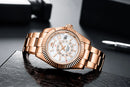 Automatic Watch for Men Mechanical Movement Stainless Steel Rose Gold Blue Luxury Sky 40mm Reloj Hombre Baratos