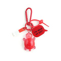 Creative Candy Color Flower Heart Pendant Keychain Cute Small Flower Key Ring Bag Pendant Accessories Luminous Turtle Pendant
