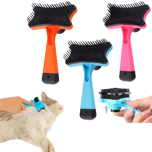 Pet Hair Removal Brush Dog Hair Comb Automatic Hair Removal Cat Comb Pet Cleaning  Grooming Supplies