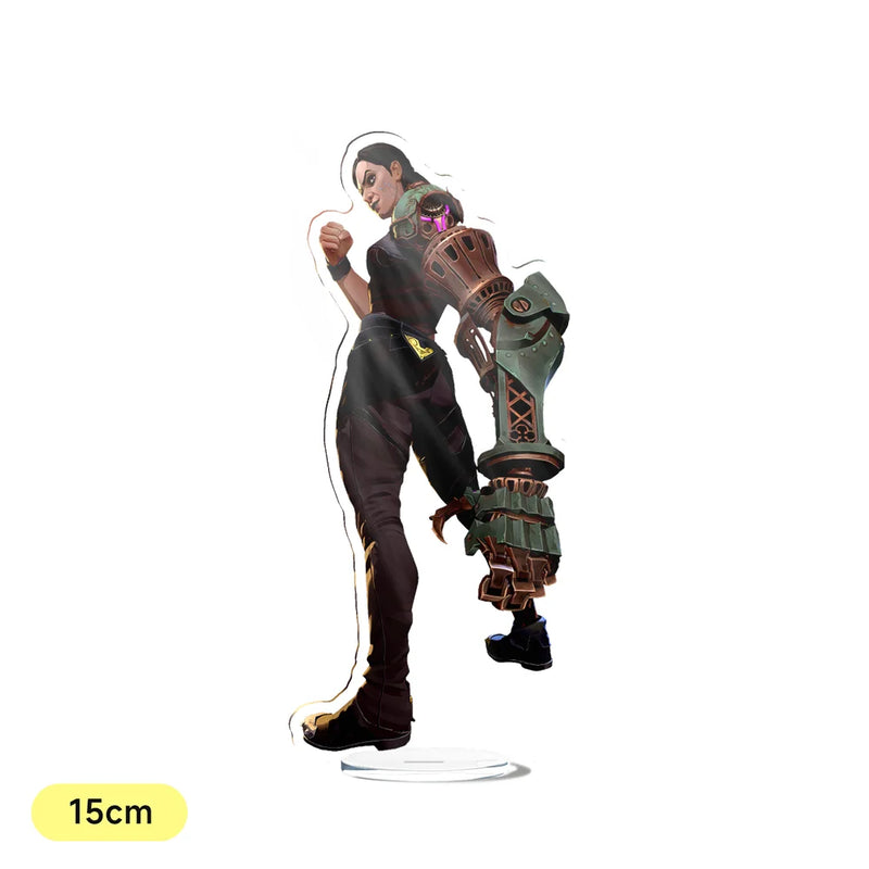 Anime Arcane League of Legends Jinx Vi Acrylic Acrylic Stand Cosplay Model Plate Desk Decor Standing Sign Prop Fans
