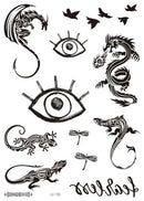 Face Tattoo Bull Head Face Sticker Neck Hand Back Cool Design Sexy Body Art Waterproof Temporary Tattoo Sticker for Man Woman
