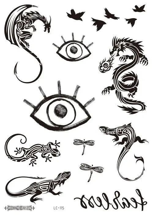 Face Tattoo Bull Head Face Sticker Neck Hand Back Cool Design Sexy Body Art Waterproof Temporary Tattoo Sticker for Man Woman