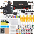 Beginner Complete Tattoo Kit Machine Gun Set with Mini Power Supply Grips Body Art Tools Set Permanent Makeup Tattoo set