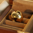 Fashion Women'S Stainless Steel Ring Oval Female Luxury Ring Punk Accessories Aesthetics Jewelry Party Gift Wholesale