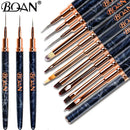 1pcs Marbled Nail Brush Gel Brush For Manicure Acrylic UV Gel Extension Pen Nail Polish Painting Drawing Brush Liner Nail Brush