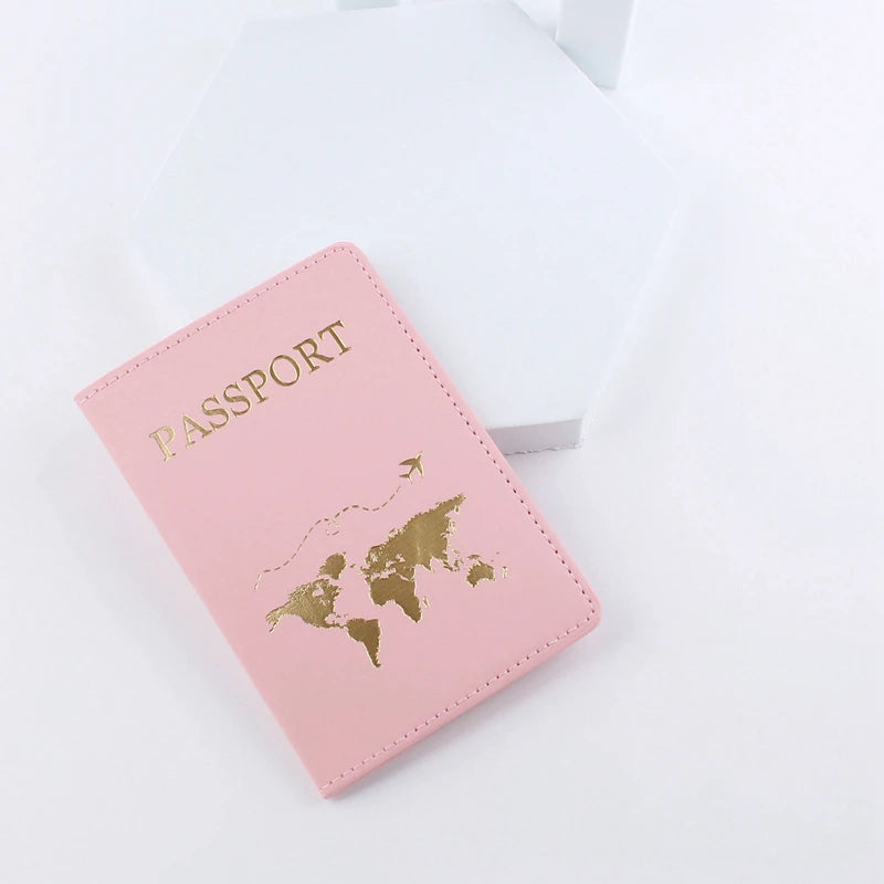 2023 Lover Couple Passport Cover Hot Stamping Simple Plane Women Men Travel Wedding Passport Covers Holder Fashion Wedding Gift