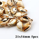 5-20pcsAcrylic Gold Plated Color Conch Sea Shell Charms Pendants Beads Jewelry Making Accessories DIY Handmade Necklace Bracelet