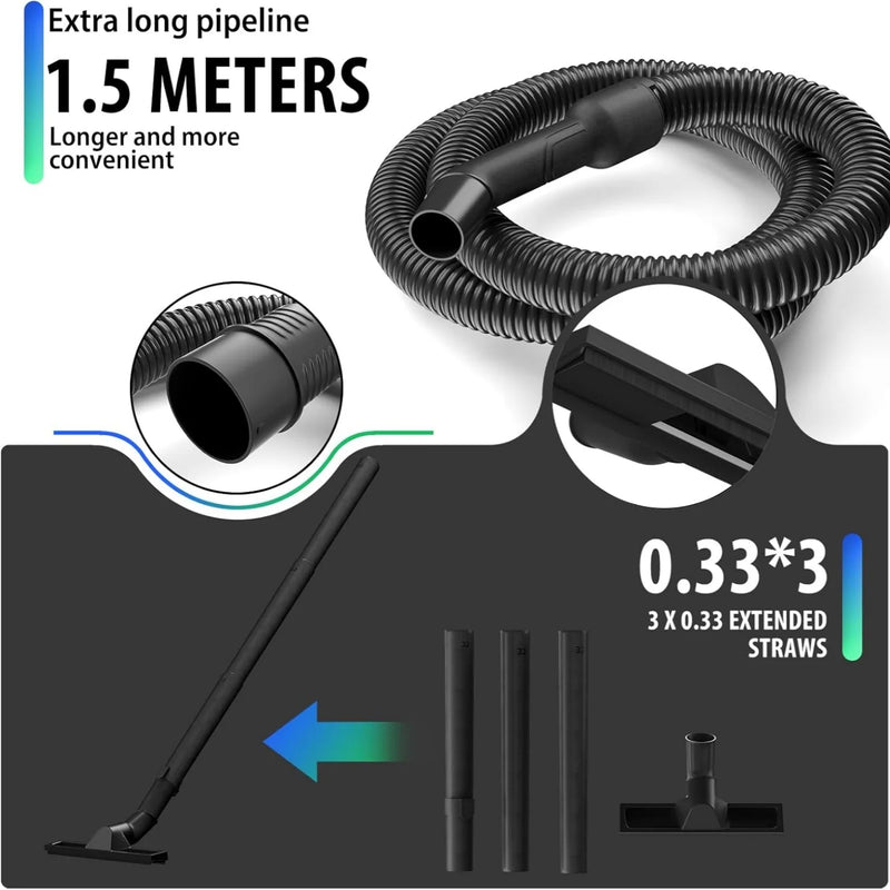 BRIEFNESS Wet & Dry Vacuum Cleaner Household Vacuum Cleaner HEPA Filter with Blower Function Multi-Purpose Vacuum Cleaner