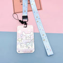 Sanrio ID Badge Holder Neck Strap Cartoon My Melody Subway Door Card Holders Hello Kitty Kids Campus Lanyard Credential Holder
