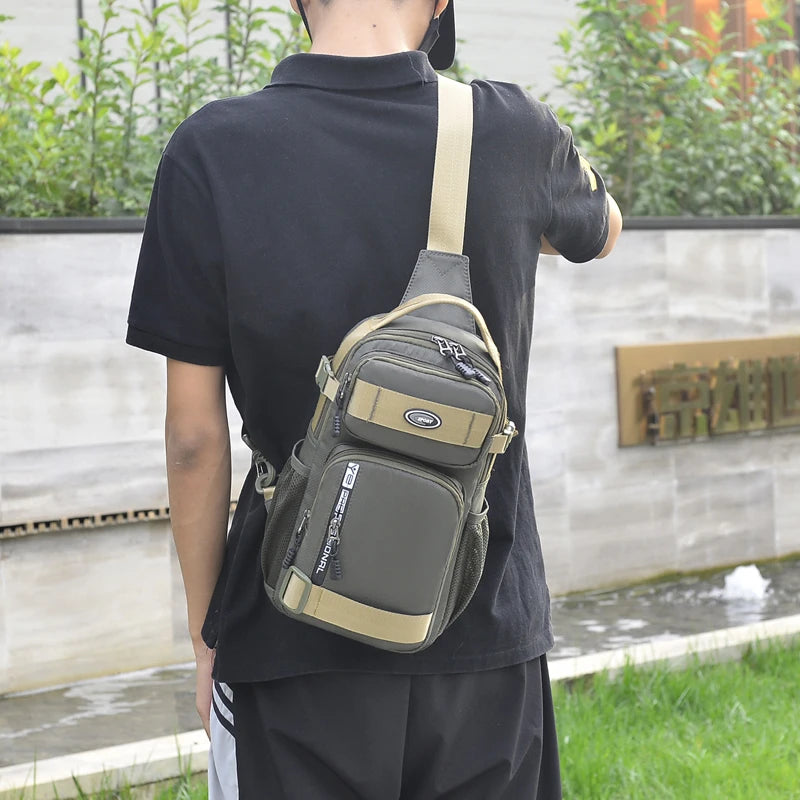 Large Capacity Men's Waist Packs Crossbody Bag High Quality Light Oxford Chest Pack Fashion Casual Men's Handbag Shoulder Bag