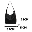 Women's Armpit Hobos Shoulder Bag Black Stylish Female Large Pu Leather Commuter Bags Quality Aesthetic Ladies Original Handbag